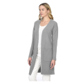 PK18A34HX Women's 100% Pure Cashmere Open Front Long Cardigan